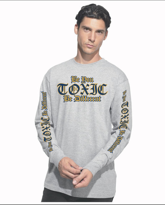 Toxic Slogan Signature Logo Unisex Cotton Jersey Long-sleeve T-shirt-Toxic Clothing LLC