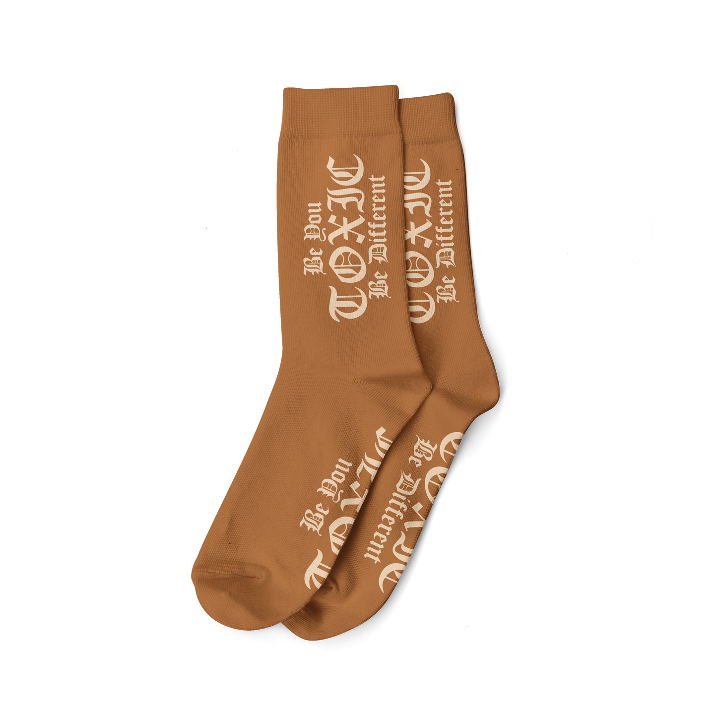 Toxic Signature Slogan Vertical Logo Socks-Toxic Clothing LLC