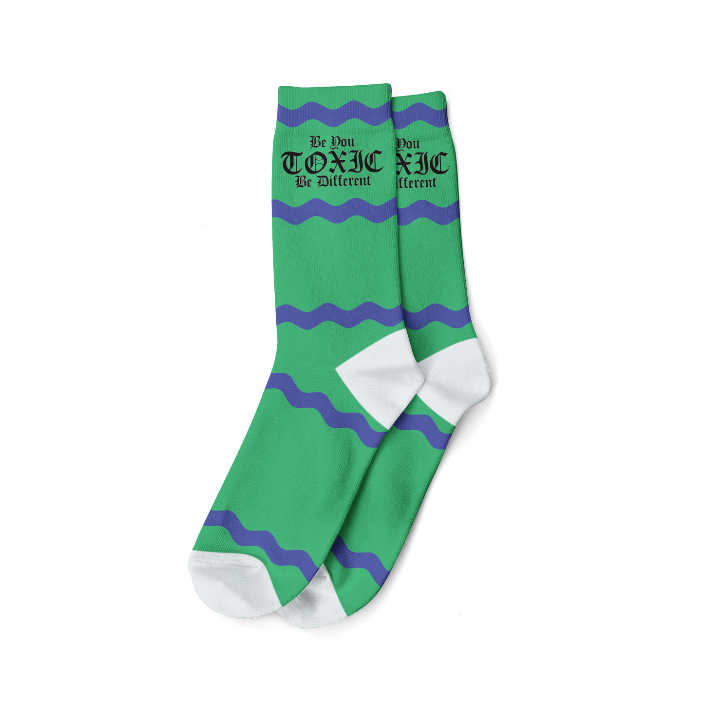 Toxic Signature Slogan Socks-Toxic Clothing LLC