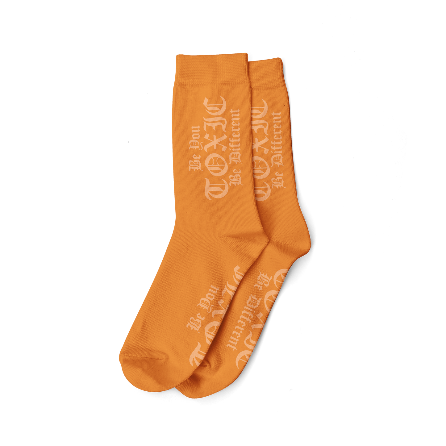 Toxic Signature Slogan Vertical Logo Socks-Toxic Clothing LLC