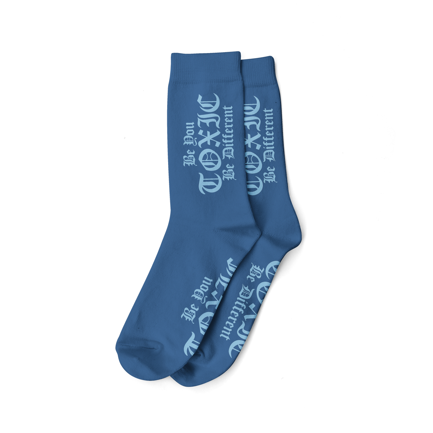 Toxic Signature Slogan Vertical Logo Socks-Toxic Clothing LLC